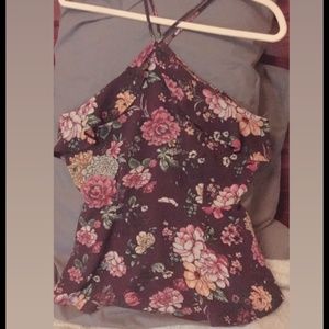 Floral Maroon Top